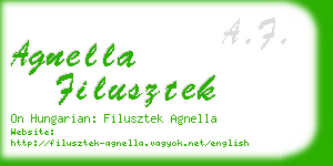 agnella filusztek business card